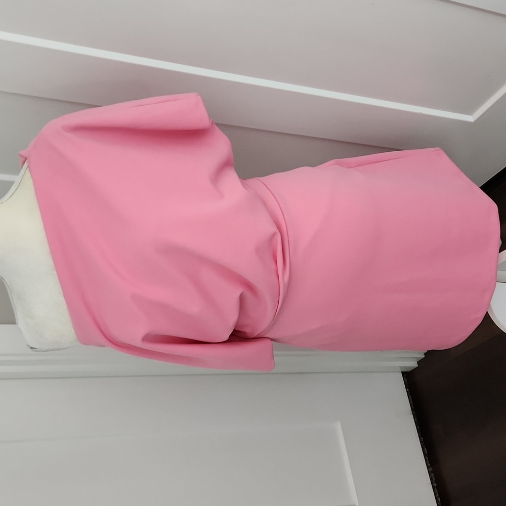 Alexia Admor Olivia pink One  Shoulder Crepe  midi sheath dress M NWOT
